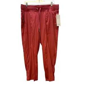 NWT Lululemon Athletic Cropped Pants Salmon Size 14 Drawstring Waist Lightweight